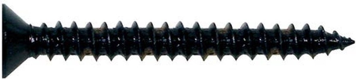Boston TS-05-B Schroeven 3,5x25mm - 12 Stuks, Plat Tappen, Zwart
