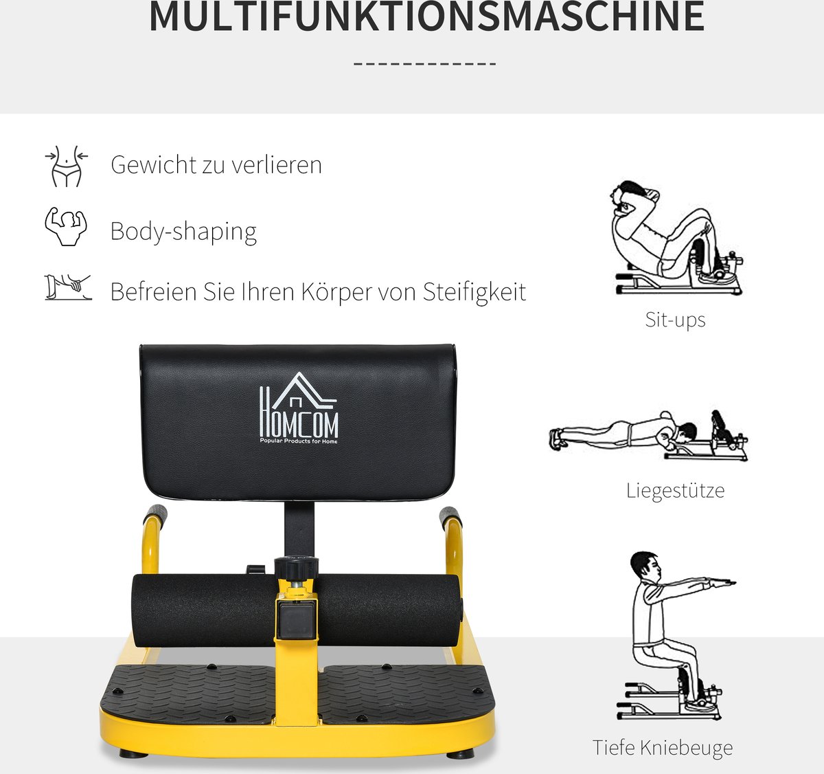 HOMCOM HOMCOM Verstelbare Buikspiertrainer - afbeelding 4