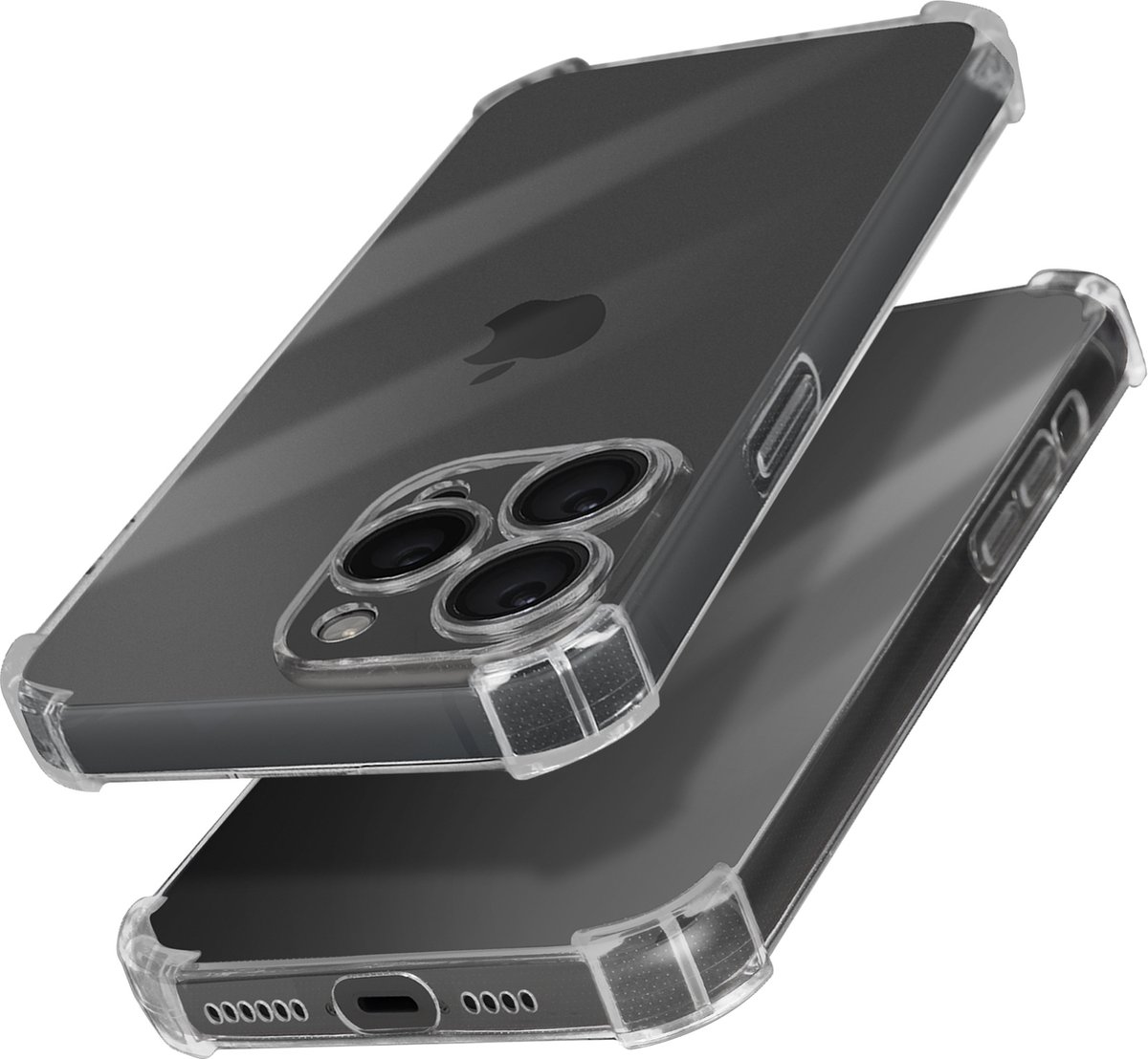 Avizar Hoes Geschikt voor Apple iPhone 13 Pro Max Versterkte hoeken, Transparant