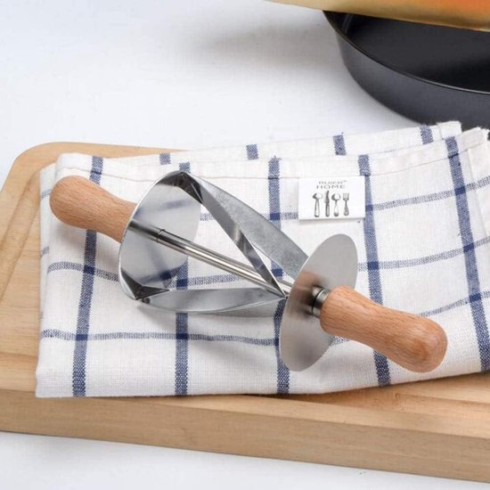 Croissant Deegroller voor Huisgebak - Multifunctionele Deegrol Cutter Accessoires van Mjee. — afbeelding 3