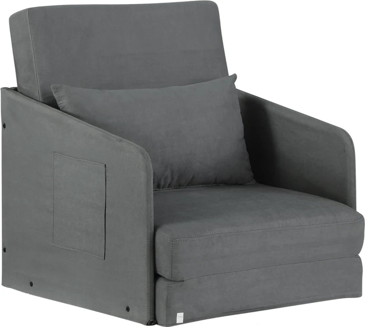 Slaapstoel - Uitklapbaar - Slaapbank - Logeerbed - Zetelbed - Slaapfauteuil - Vouwbed - 1 persoons - Zeer comfortabel - Grijs