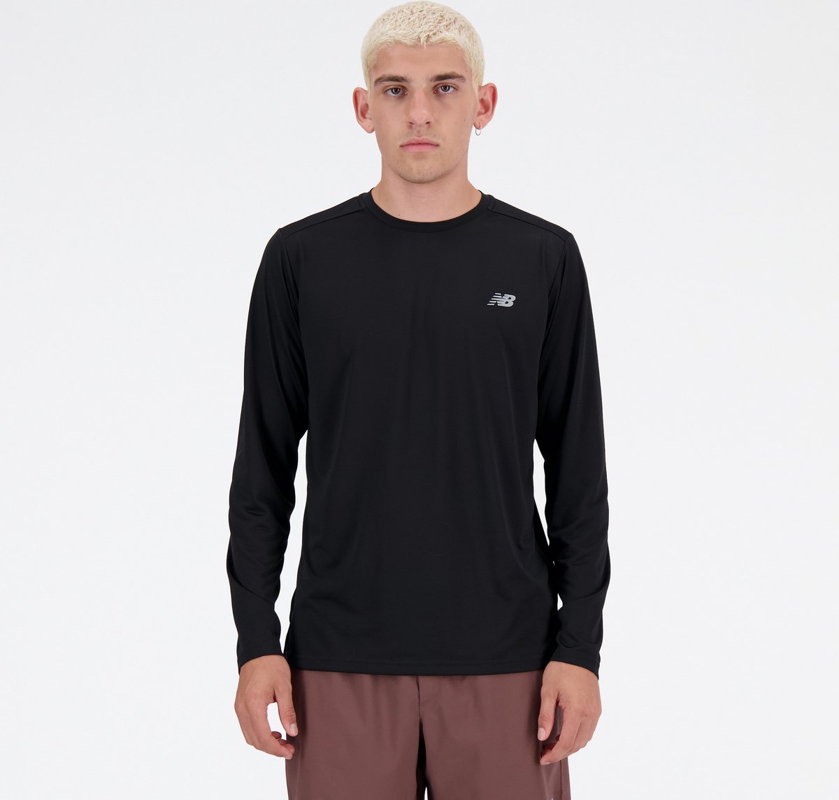 New Balance Sport Essential Long Sleeve Heren Sporttrui Zwart