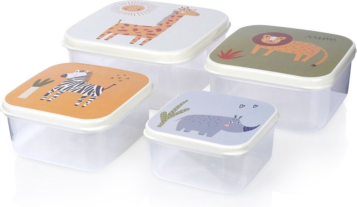 Voedselcontainers voor Kind 4 stuks - Vershoudbakjes - Diepvriesbakjes - Vershouden - Bakjes