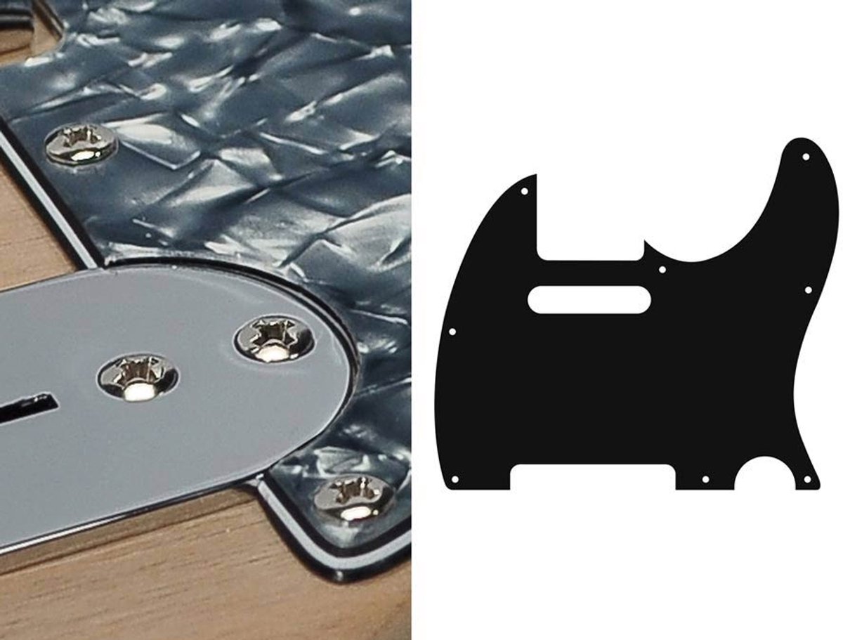 Boston TE-410-PB pickguard, Teaser, standard, 4 ply, pearl black
