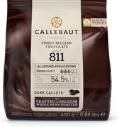 Callebaut Chocolade Callets - Puur - 400g - Belgische Chocolade