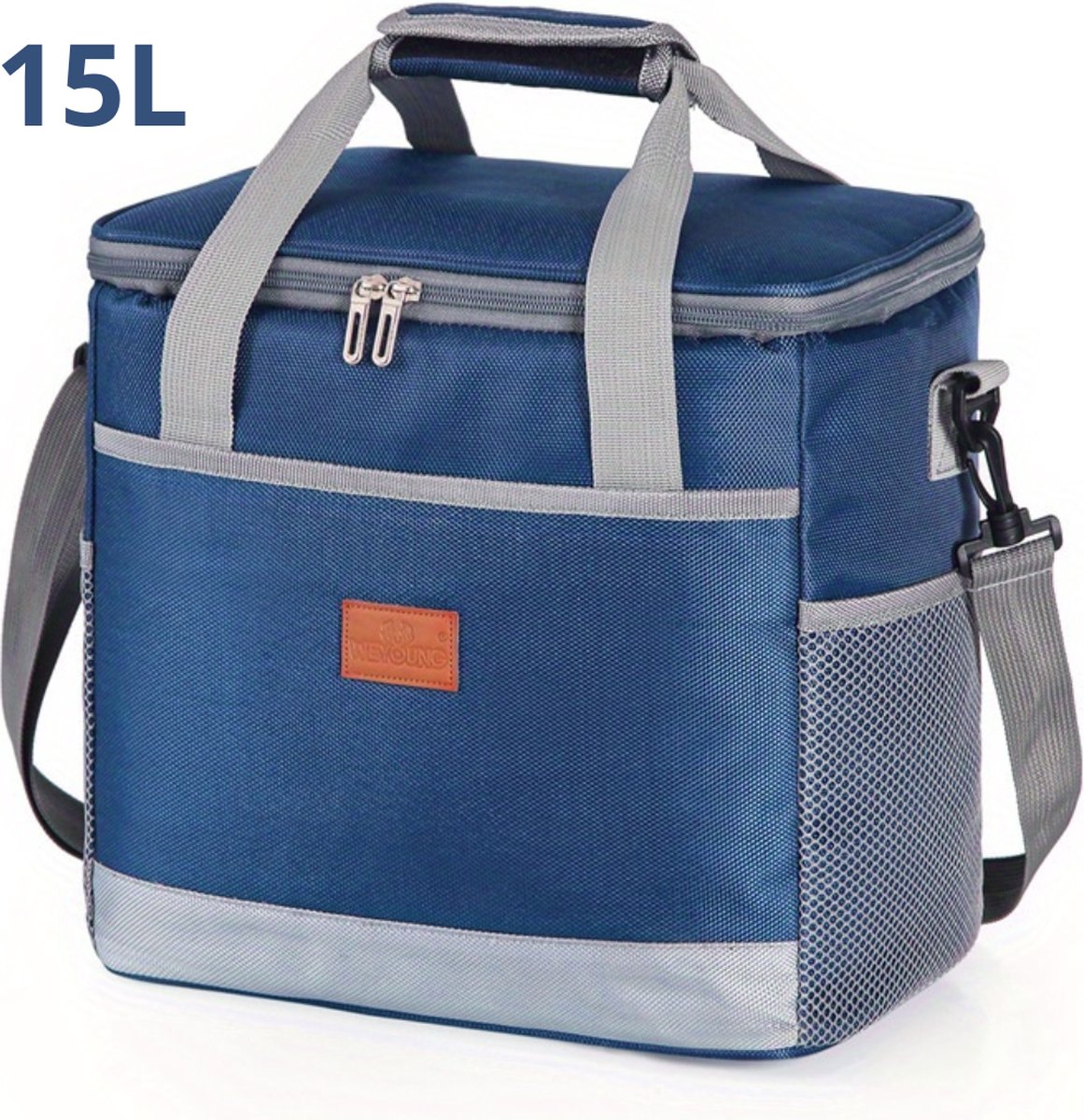 Nivard Koelbox - Koeltas - Frigobox - Autokoelbox - Lichtgewicht - Coolbox - Wielen - Draagbaar - Marineblauw 15 Liter