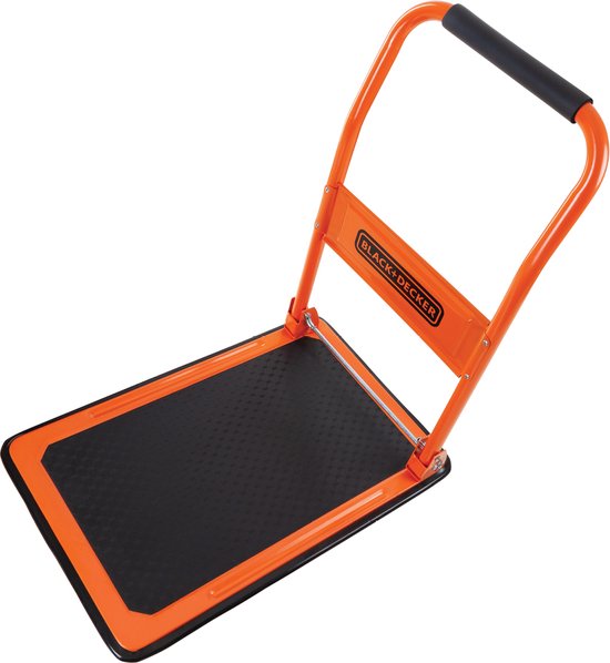 BLACK+DECKER BXWT-H303 Plateauwagen Inklapbaar - Platformwagen Max. 80KG - Transportwagen 60 x 40 x 80,5 cm - Transportkar met Handvat - Makkelijk op te Bergen - Staal