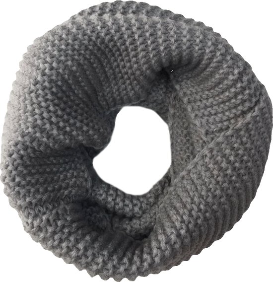 Colsjaal - Grijs | 28 x 52 cm | Gebreid Kabelpatroon | Acryl / Polyester | Fashion Favorite