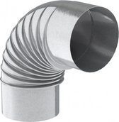 Kachelpijp zwart RVS Premium 150mm 90 graden bocht | EK150012Z