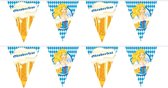 2x Oktoberfest/bierfeest vlaggenlijnen/slingers met blonde dame 10 meter - Feestartikelen versiering