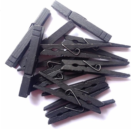 Kleine Houten knijpers - 48x stuks - gekleurd mix - 4,5 cm | Fun en Feest