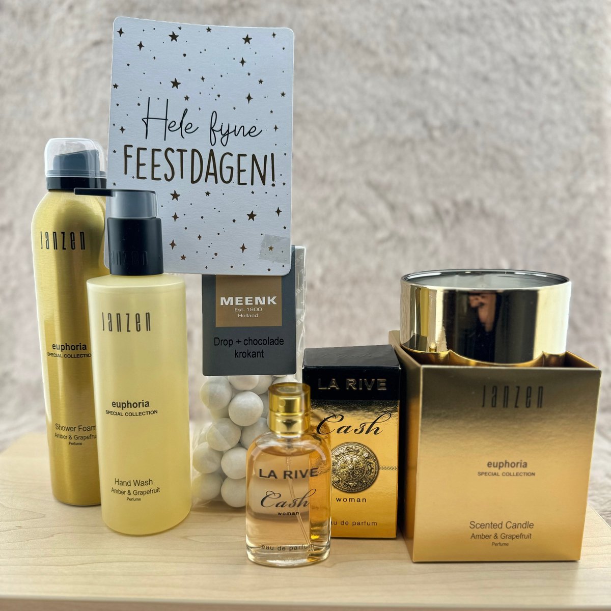 Goedkoopste Kerst Dames •Cadeaupakket Goud Enjoy• - Cadeau voor Vrouwen - Perfect Gifts