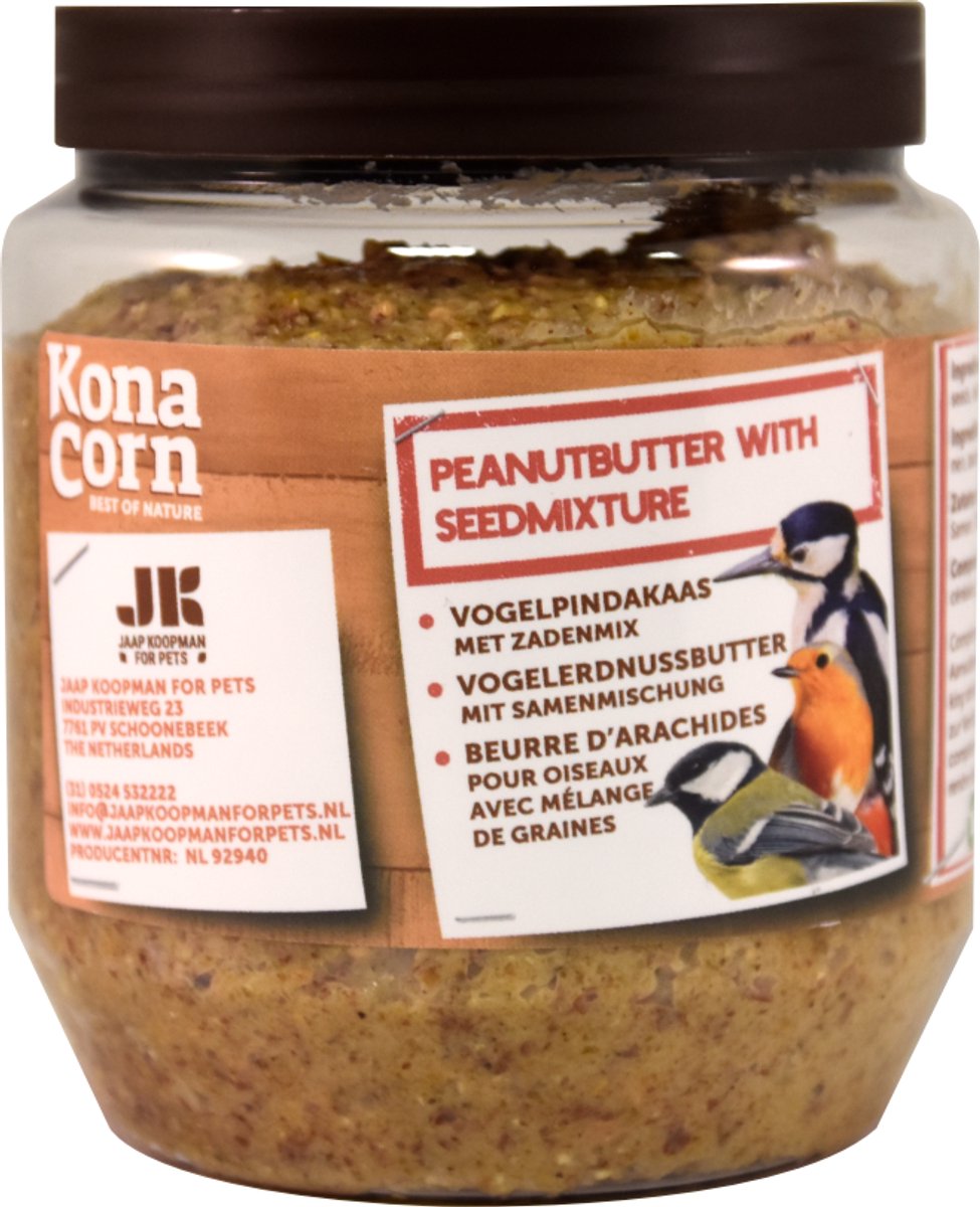 Konacorn Vogelpindakaas met zadenmix 350 gram