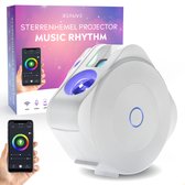 Beauve Sterrenhemel Sterren Projector Lamp Music Rhythm voor Kinderen & Volwassenen - Galaxy Nachtlampje - Star Projectorlamp - Sterrenprojector Verlichting - Wit
