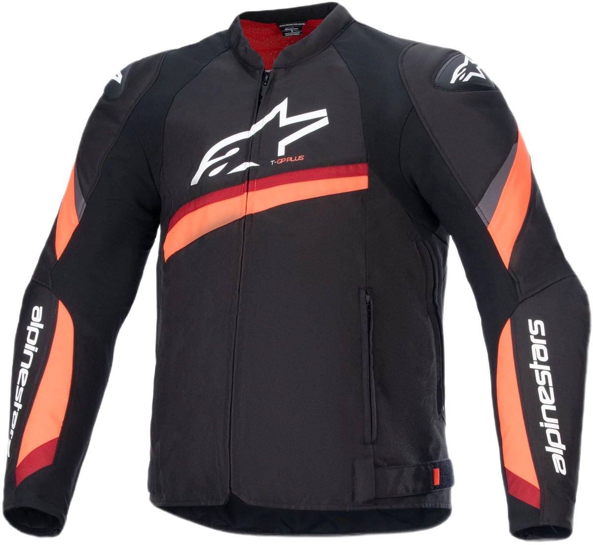 Alpinestars T-GP Plus R V4 Air Jack Zwart Rood Fluo - Jas