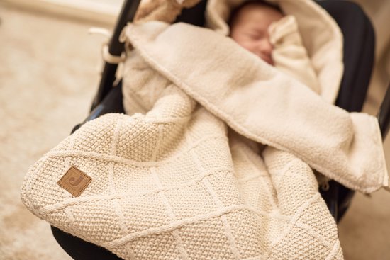 Jollein - Baby Voetenzak groep 0+ 3/5 punts - Check Knit Oatmeal van Jollein — afbeelding 5