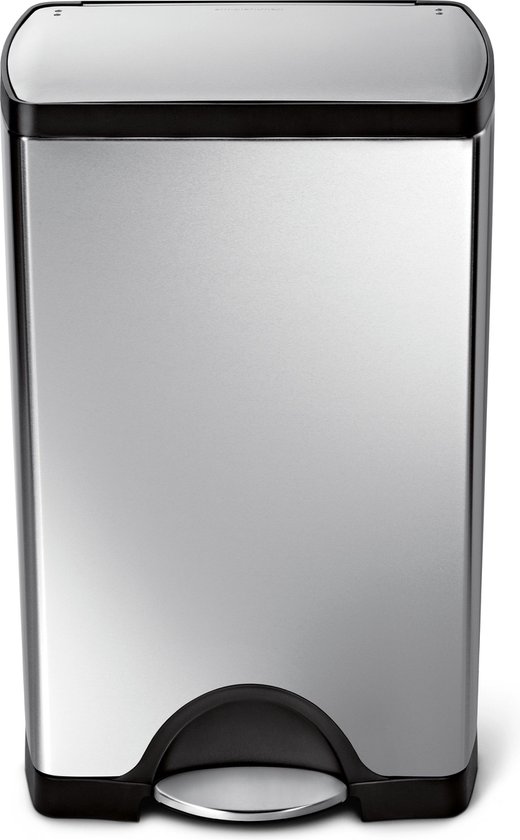 Simplehuman Rectangular Pedaalemmer Prullenbak - 38 l - Mat RVS