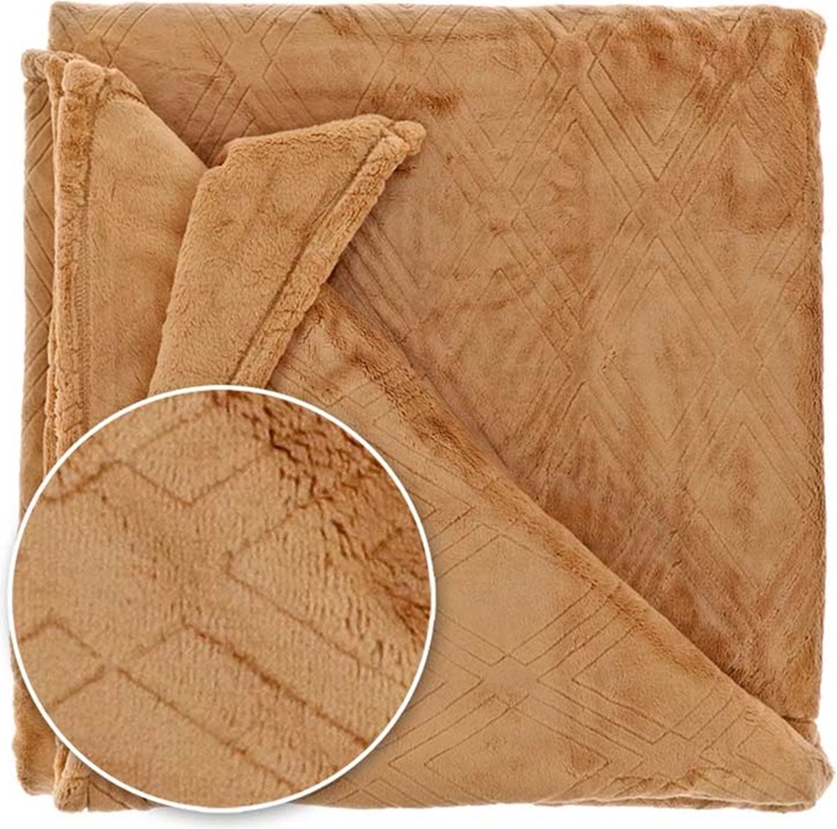 Unique Living D- Unique Living | Plaid Auke 150x200cm sandstone Beige