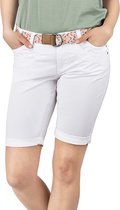 DENIMFY Short Femme DFPia régulier/droit Wit L Adultes Bermuda avec ceinture