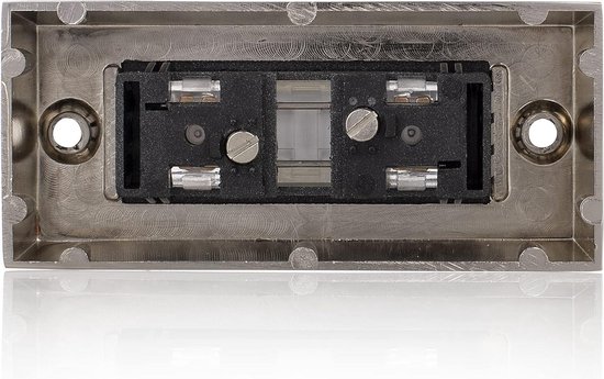 Q-Link contactdoos - opbouw - 4-voudig - randaarde - crème