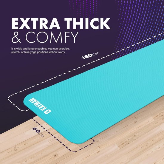 Multifunctionele yogamat - extra dikke schuimrubberen oefenmatten voor pilates, stretching, weerstandstraining - thuis- en sportuitrusting Yoga mat van BalanceFrom — afbeelding 2