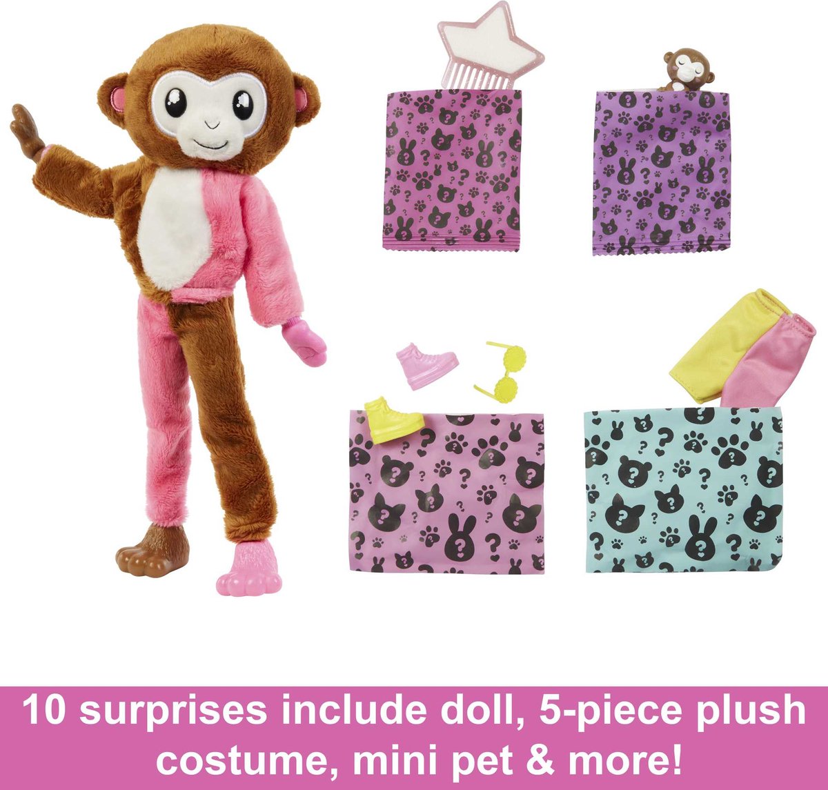 Barbie Cutie Reveal Jungle - Barbiepop - Aap met verrassingsaccessoires — afbeelding 13