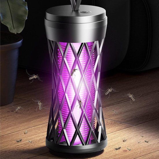 Oplaadbare Muggenlamp Met 3000V, UV-LED, IPX4 Waterdicht, 360° Dekking, Perfect Voor Binnen En Buiten (wit)