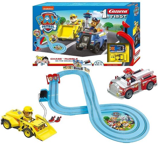 Carrera FIRST Racebaan - FIRST PAW Patrol - On the Double - Chase vs. Rubble - 2,9m