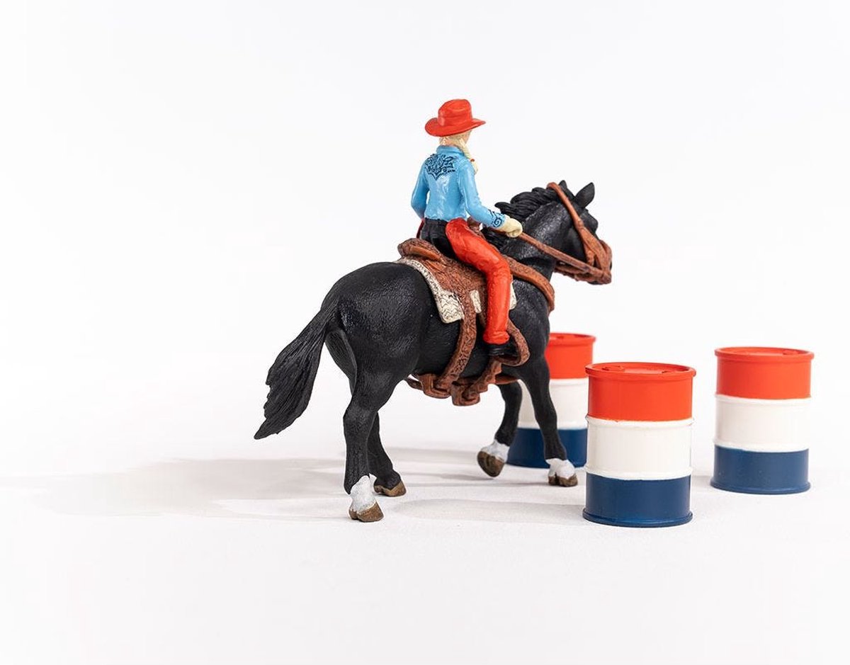 Schleich Farm World Barrel Racing met Cowgirl en Appaloosa thumbnail 2