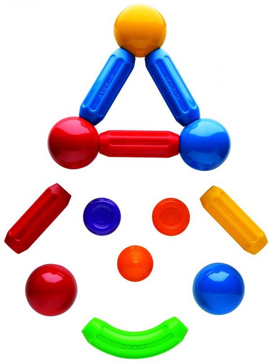 Stick-O Basic Set - Magnetisch Bouwspeelgoed - 20-delig - Montessori Speelgoed - vanaf 18 maanden