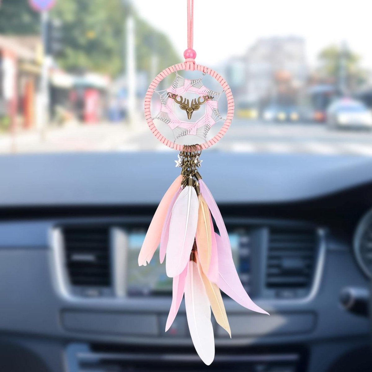 Ornamento Auto Islamico In Legno - Ciondolo Specchietto Retrovisore Con Nappa, Decorazione Musulmana - Foto 4