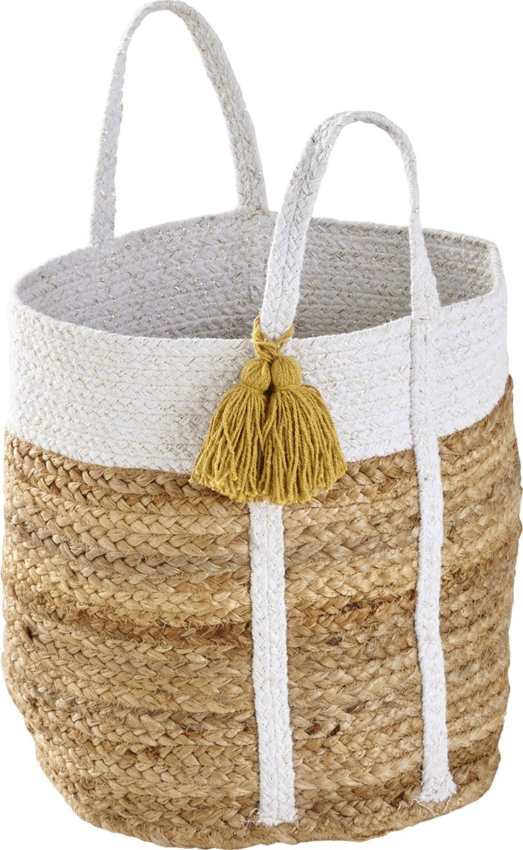 Goedkoopste Vertbaudet Rieten mand met lurex-draad Marguerite