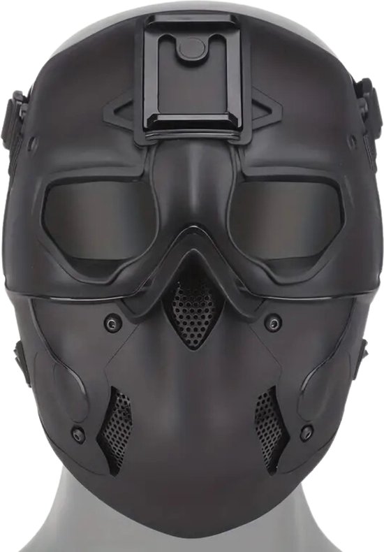 Nivard Airsoft Mask - Paintball - Masque - Casque Tactique - Casque - Zwart - Visage
