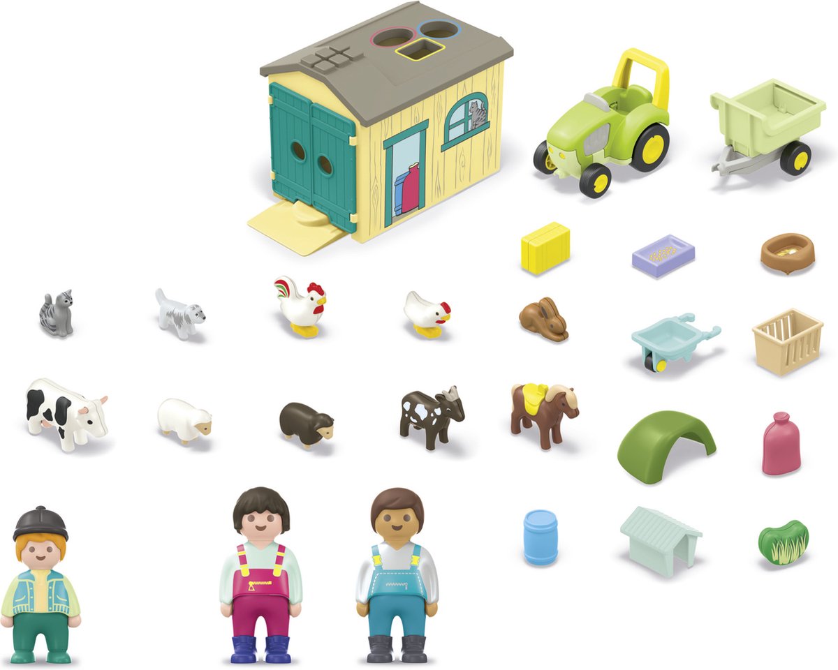 PLAYMOBIL Junior PROMO: Boerderijavontuur met tractor, aanhanger en dieren vrienden - 71656 — afbeelding 10