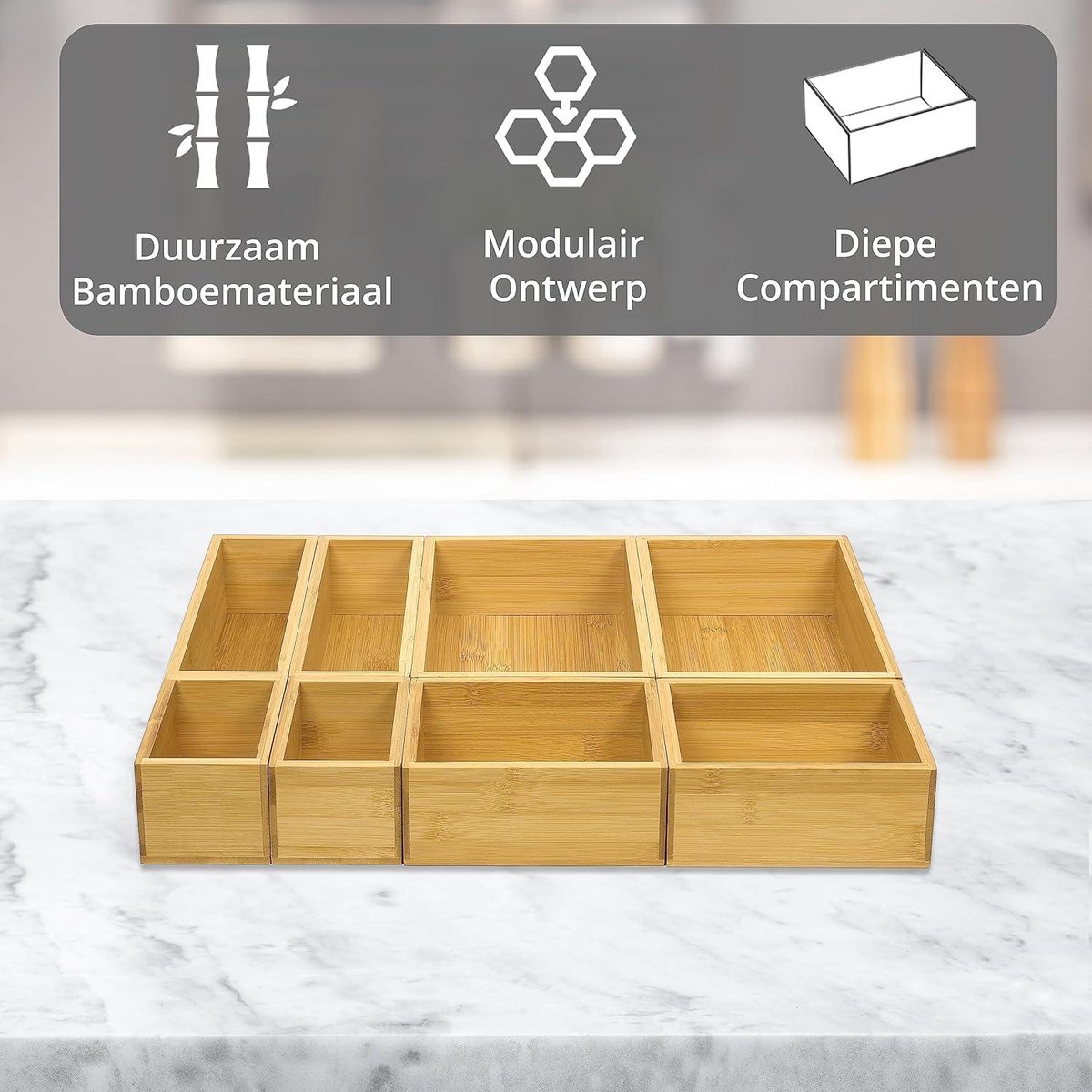 Organiseur Frigo - Cuisine - Lot de 7 - Transparent - Empilable - Durable - Maison