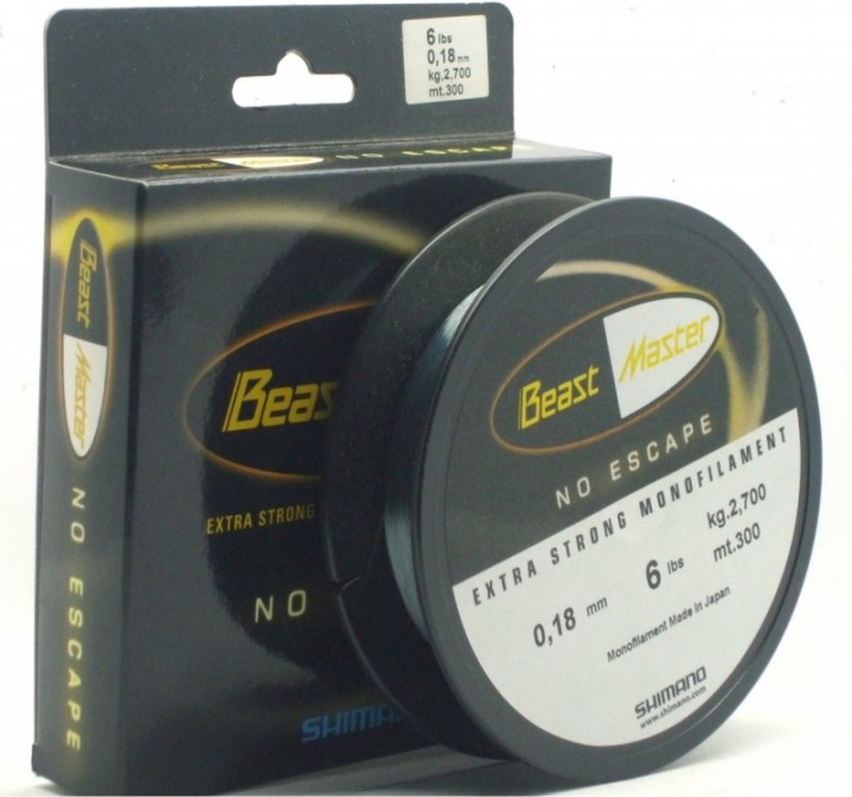 Shimano Beastmaster Nylon 500m Trans Zwart 0.18 Mm