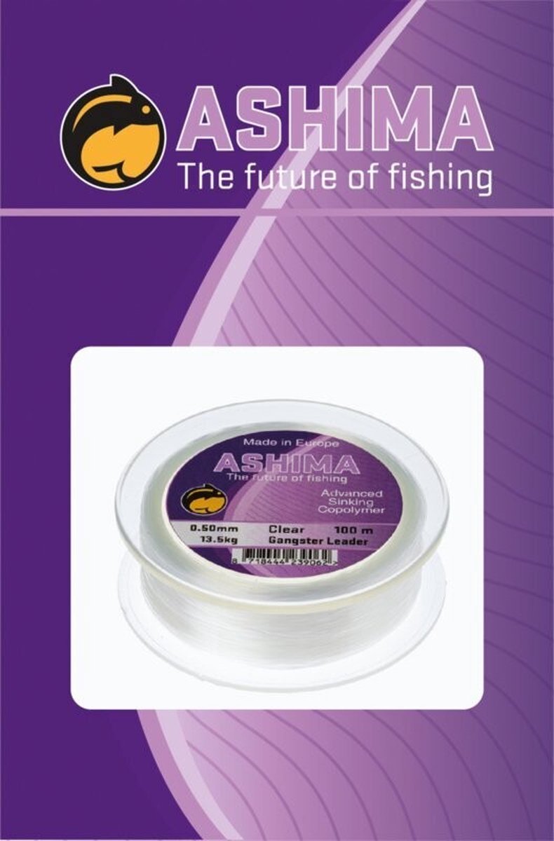 Ashima Clear Gangster Leader 100m - Maat : 0.50mm/ 13.5kg