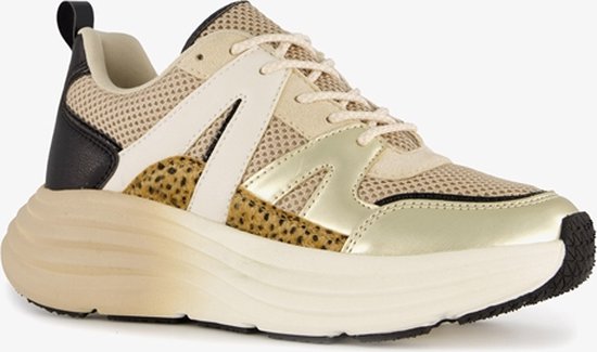 Foto: Blue box dames dad sneakers beige goud maat 40 uitneembare zool