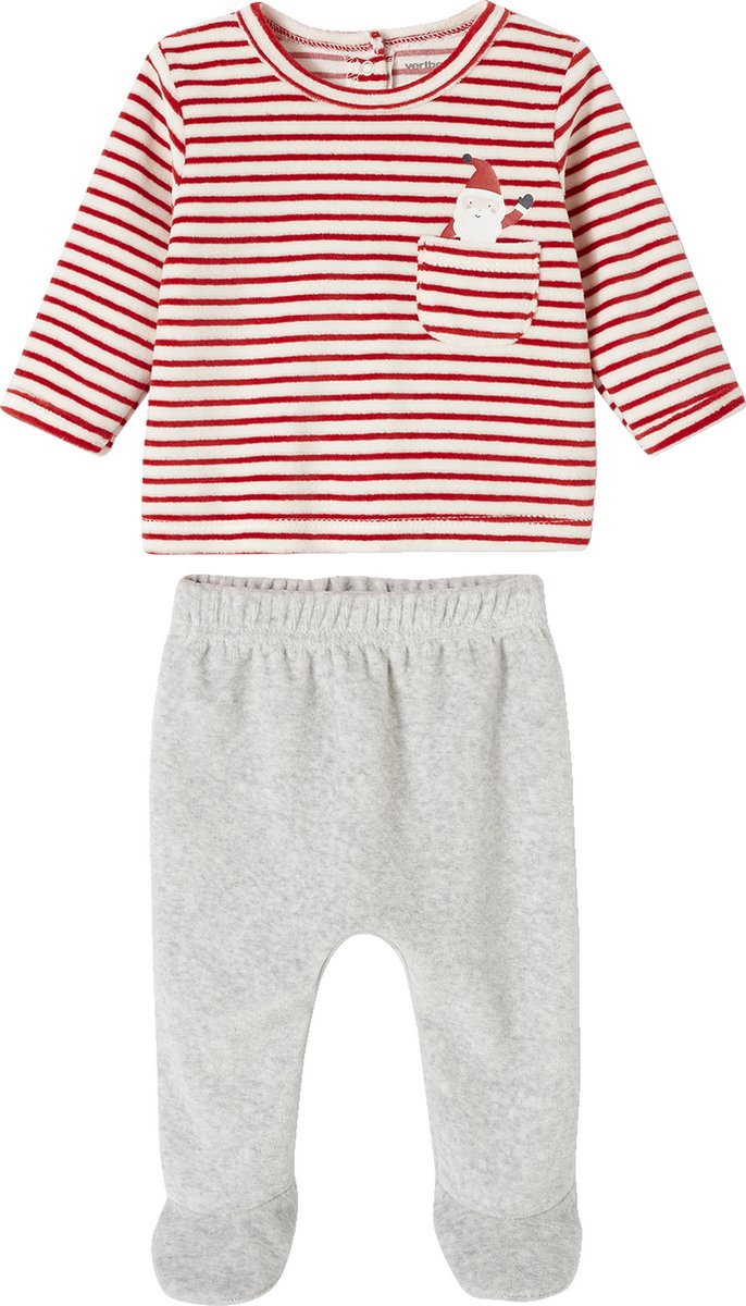 Vertbaudet Kerstpyjama voor baby's van fluweel
