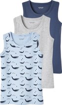 VERTBAUDET Lot De 3 Débardeurs Garçon Baleines - Imprimés Confortables