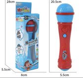 Kinder Microfoon speelgoed - Speelgoed microfoon - Blauw - Met muziek - Versterkt geluid - Microfoon kinderen - toekomstige entertainer - Kinder musical - B2.2