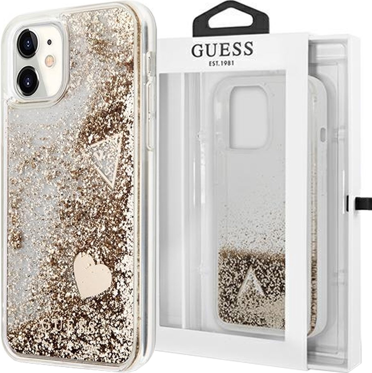 Guess - GUOHCN61GLHFLGO - iPhone - 11 - 6.1 / Xr - goud/goud - hardcase - glitterbedels