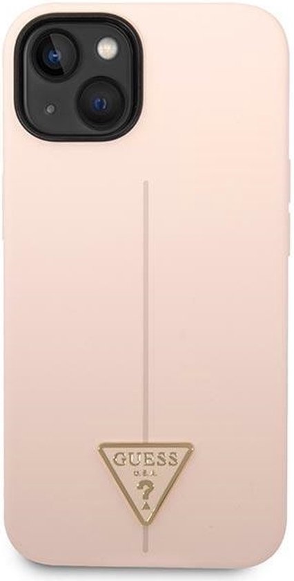 Guess - GUHCP14MSLTGP - iPhone - 14 - Plus - 6.7 - rose/rose - coque rigide - silicone - triangle