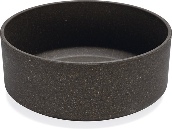 Designed by Lotte Noor Voerbak Hond - Eetbak/Drinkbak - Vaatwasserbestendig - Bamboe - Grijs - 21 cm