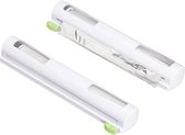 Bol.com Foliehouder set van 2 - Vershoudfolie & aluminiumfolie snijder - Magnetisch - HBD 5x37x8 cm - Foliedispenser wit aanbieding