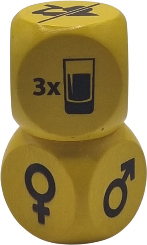 STEGGER - Drobbelstenen - Drankspel - Drank Spelletjes - Drinking Game Dobbelstenen - Hout