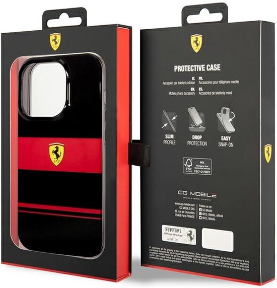 Bescherming Ferrari iPhone 14 Pro 6,1" black hardcase IMD Combi Magsafe van Merkloos — afbeelding 5