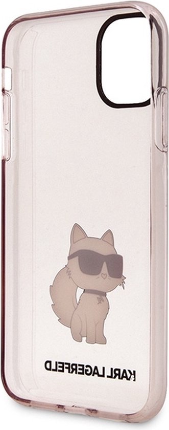 Karl - Lagerfeld - KLHCN61HNCHTCP coque pour iPhone - 11 / Xr - rose - Ikonik - Choupette