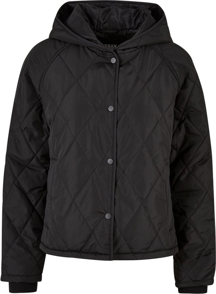 Urban Classics Oversized Diamond Quilted Hooded Jacket 3XL Zwart