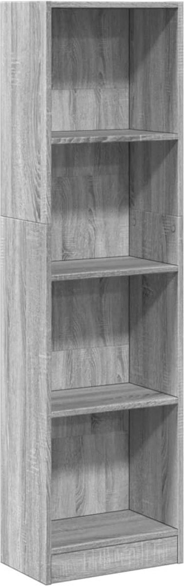 VidaXL Industriële Boekenkast - Boekenkast - Boekenkast 72x28x109 Cm Bewerkt Hout Grijs Sonoma Eikenkleurig Grijze Boekenkast Houten Boekenkast Salontafel VidaXL Industriële Boekenkast - Boekenkast - Boekenkast 72x28x109 Cm Bewerkt Hout Grijs Sonoma Eikenkleurig Grijze Boekenkast Houten Boekenkast Salontafel